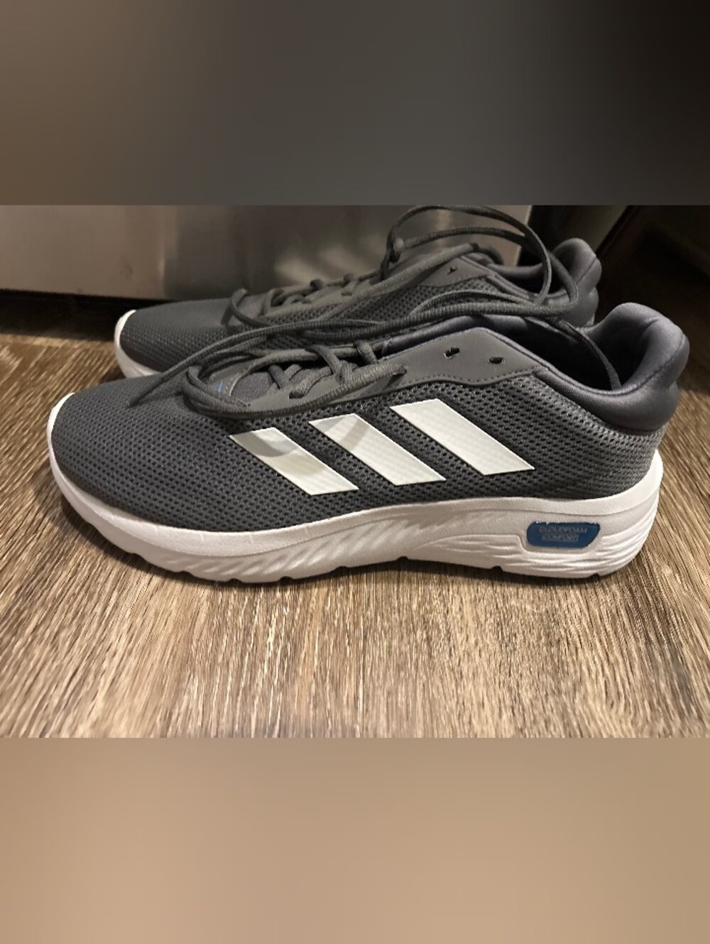 ADIDAS CLOUDFOAM COMFY LOW SNEAKERS TRAINERS MEN SHOES SHADOW GREY/W SIZE 10